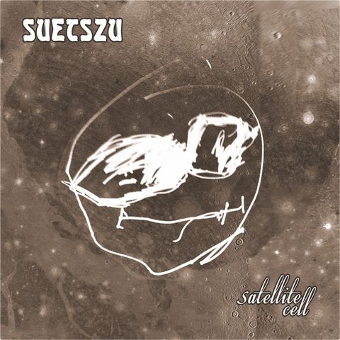 Ganymedes, moon of Jupiter, surface. Child drawing of a happy face top